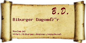 Biburger Dagomér névjegykártya